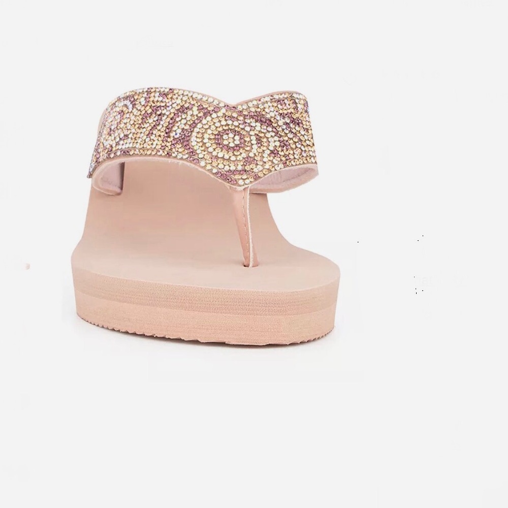 Mixit Rhinestone Wedge Sandals - Picture 4 of 4